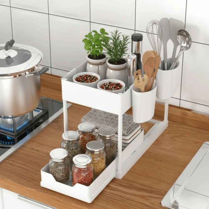 etageres coulissantes sous evier polyvalent