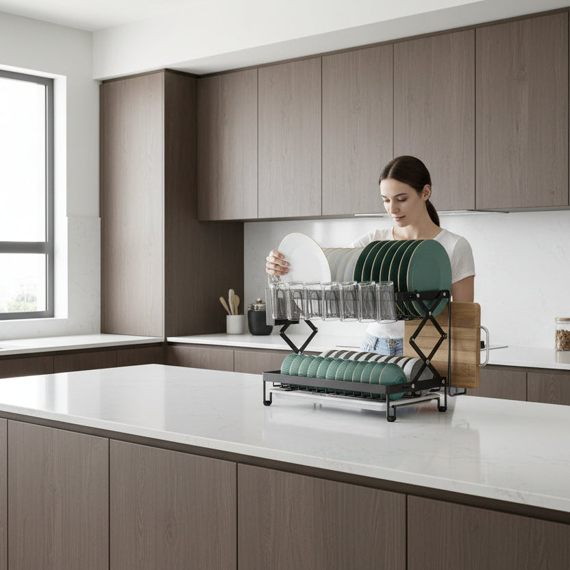 égouttoir vaisselle design en acier