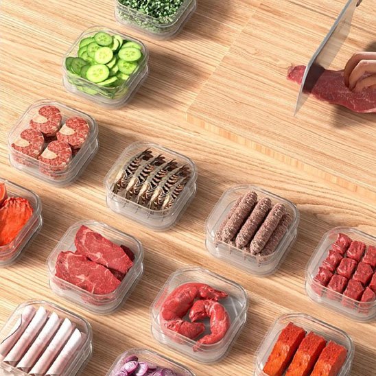 Organisateur de frigo boites hermethiques