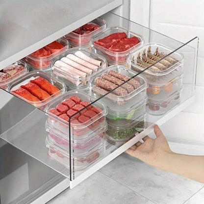Organisateur de frigo en plastique transparent