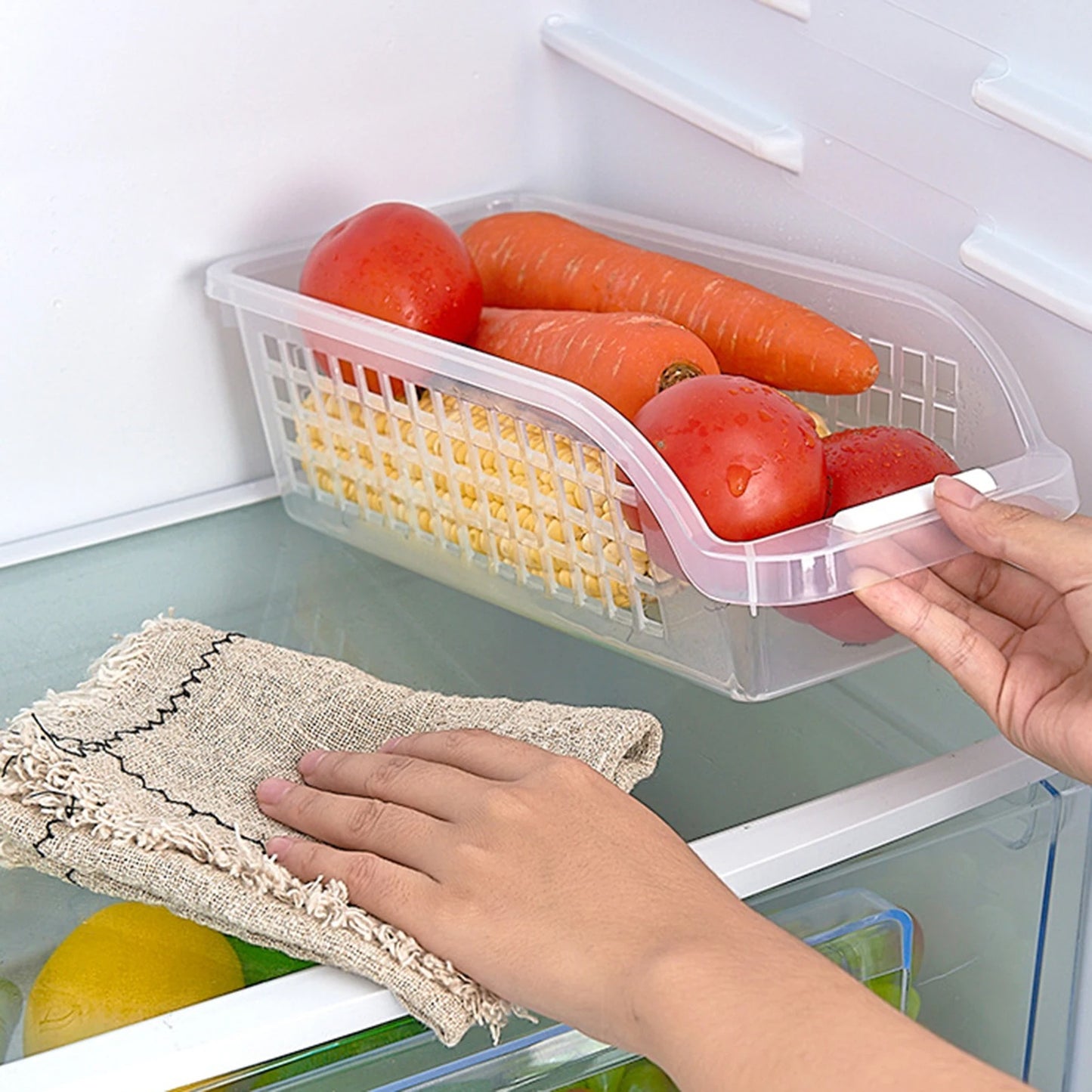 organisateur de frigo plastique