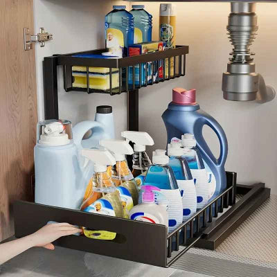 organisateur sous évier extensible