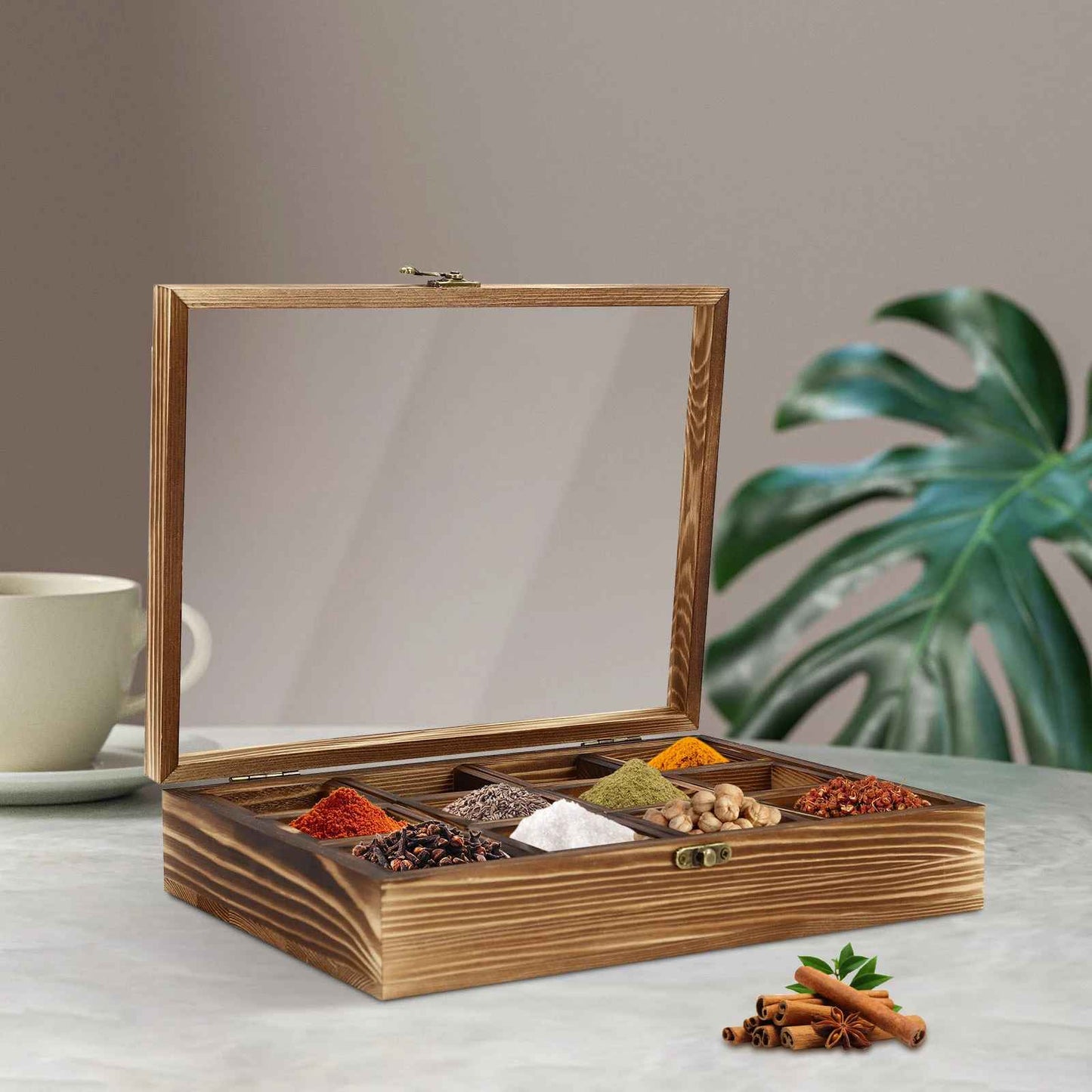 placard epice en bois