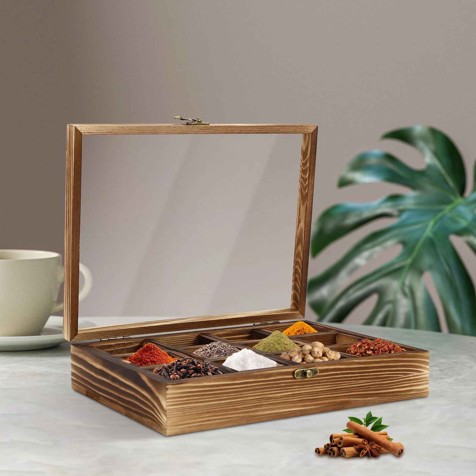 placard epice en bois