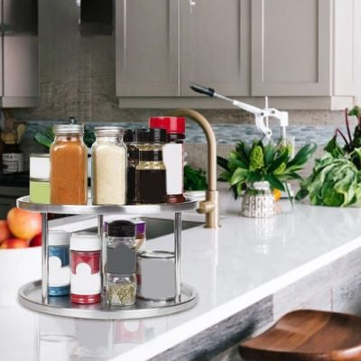 plateau tournant epices en acier