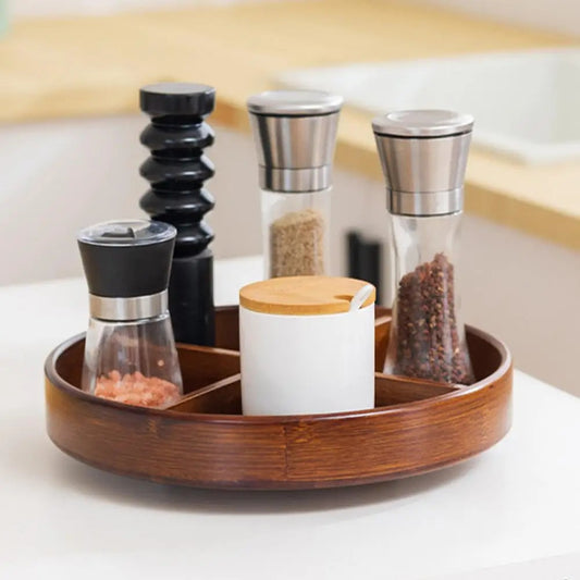 plateau tournant epices en bois