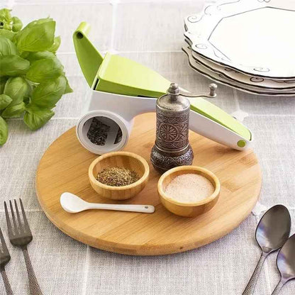 plateau tournant pour epices en bambou