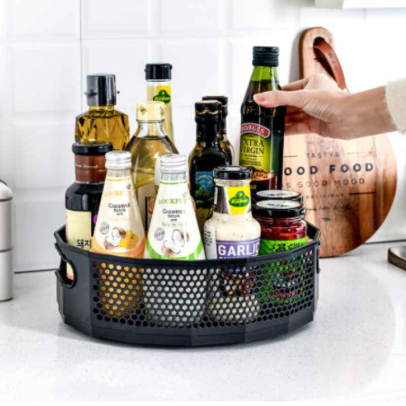 plateau tournant pour epices noir