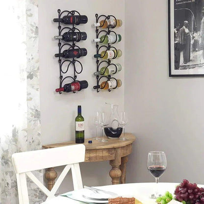 Porte bouteille mural - Fer forgé - Cuisitrucs