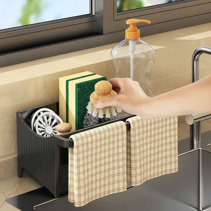 porte eponge evier avec porte serviette