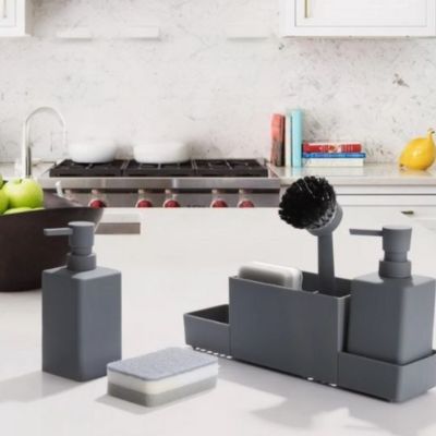 porte eponge evier gris