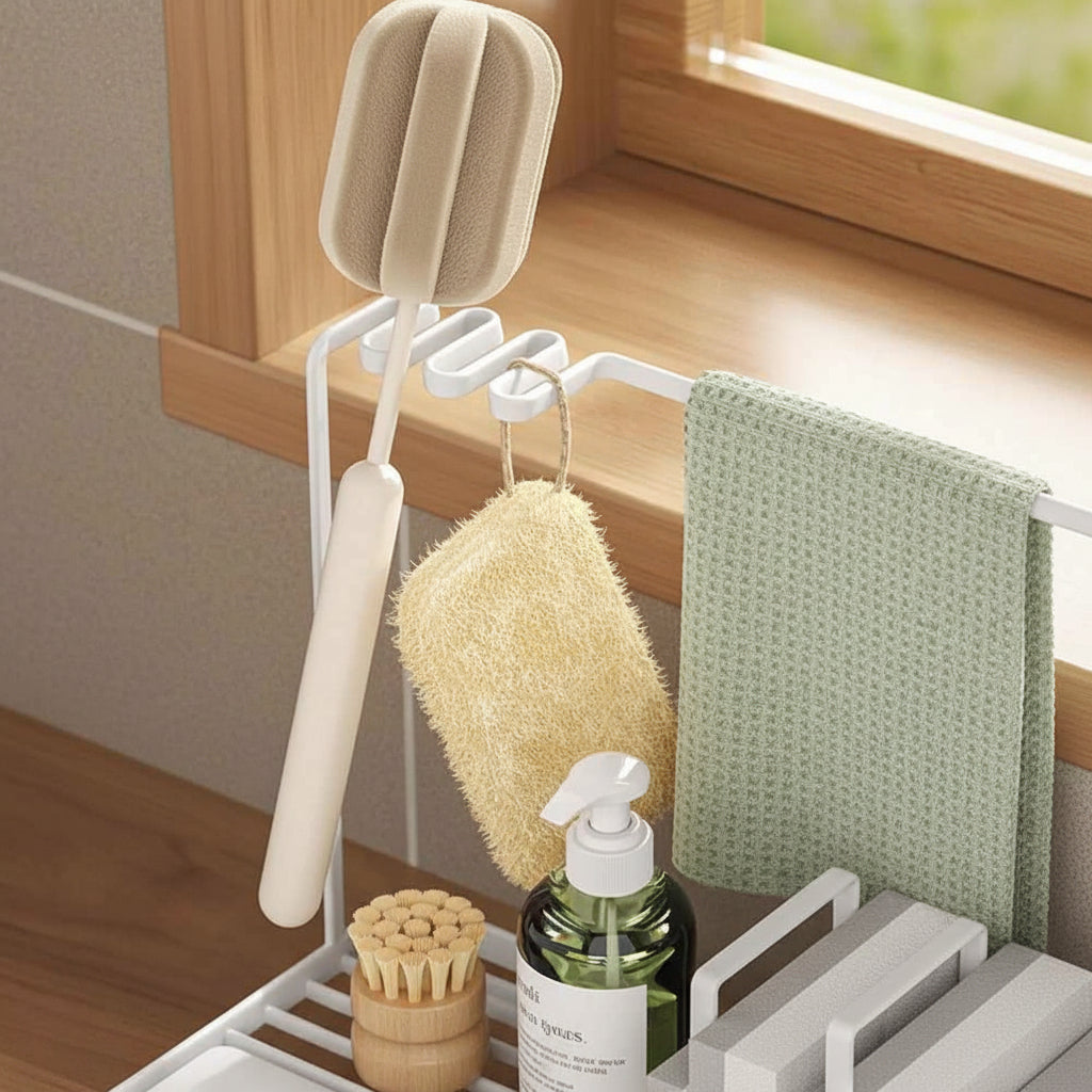 porte eponge evier pour brosse
