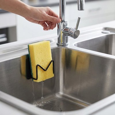 Porte eponge evier pratique