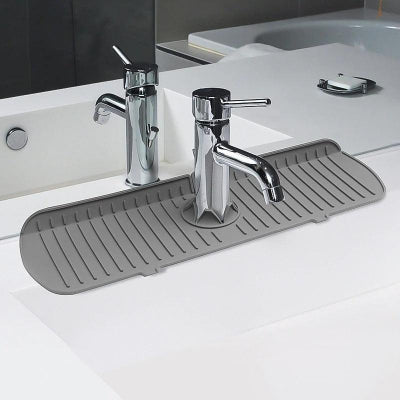 porte éponge évier silicone gris