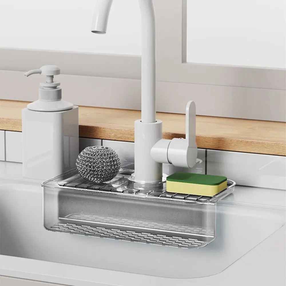 porte eponge evier transparent