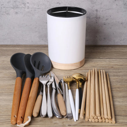pot ustensiles cuisine blanc