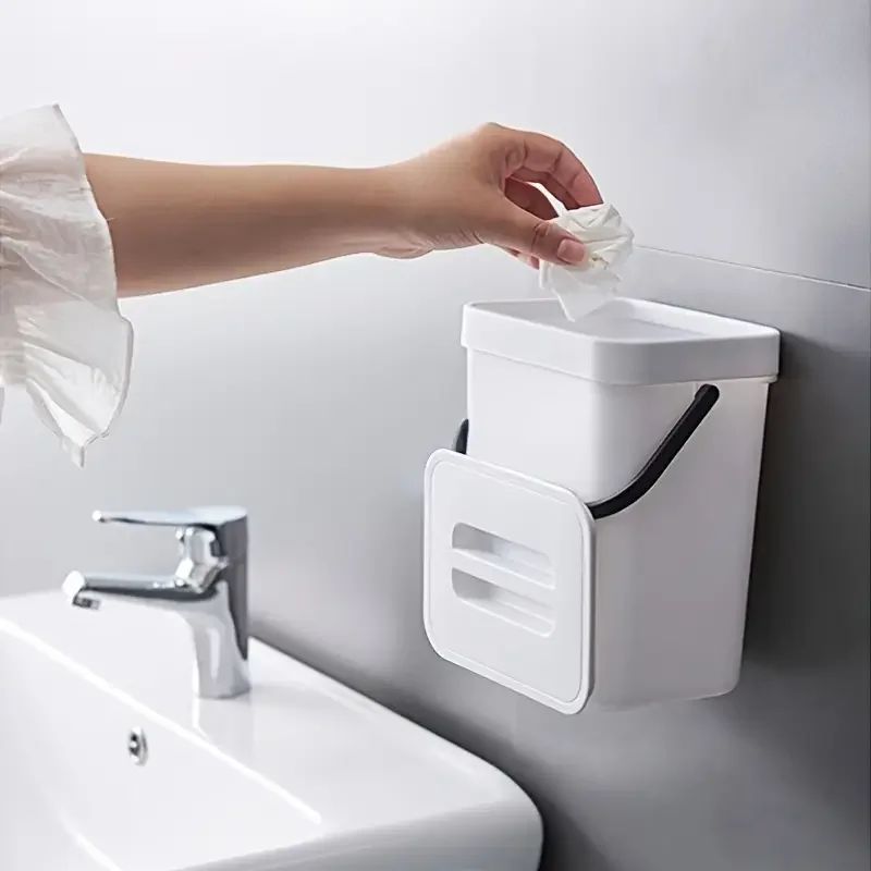 poubelle sous evier blanche