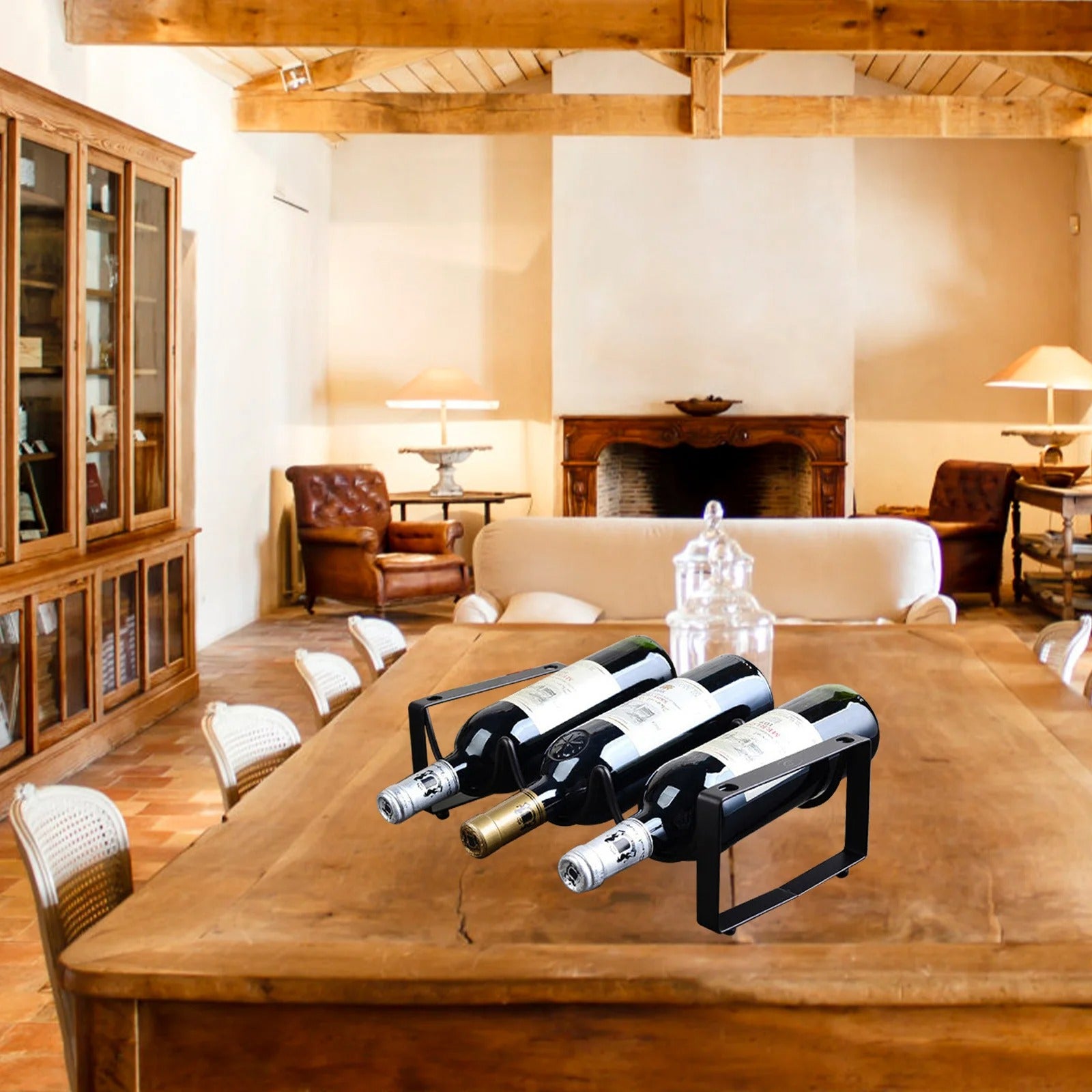 range bouteille en metal forge