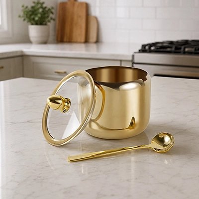 range epice pot avec cuillère