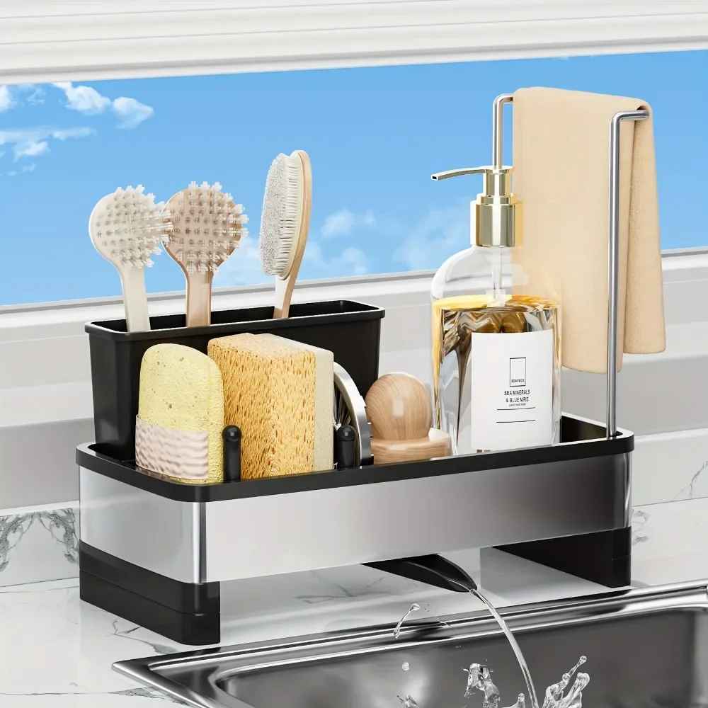 range eponge evier noir