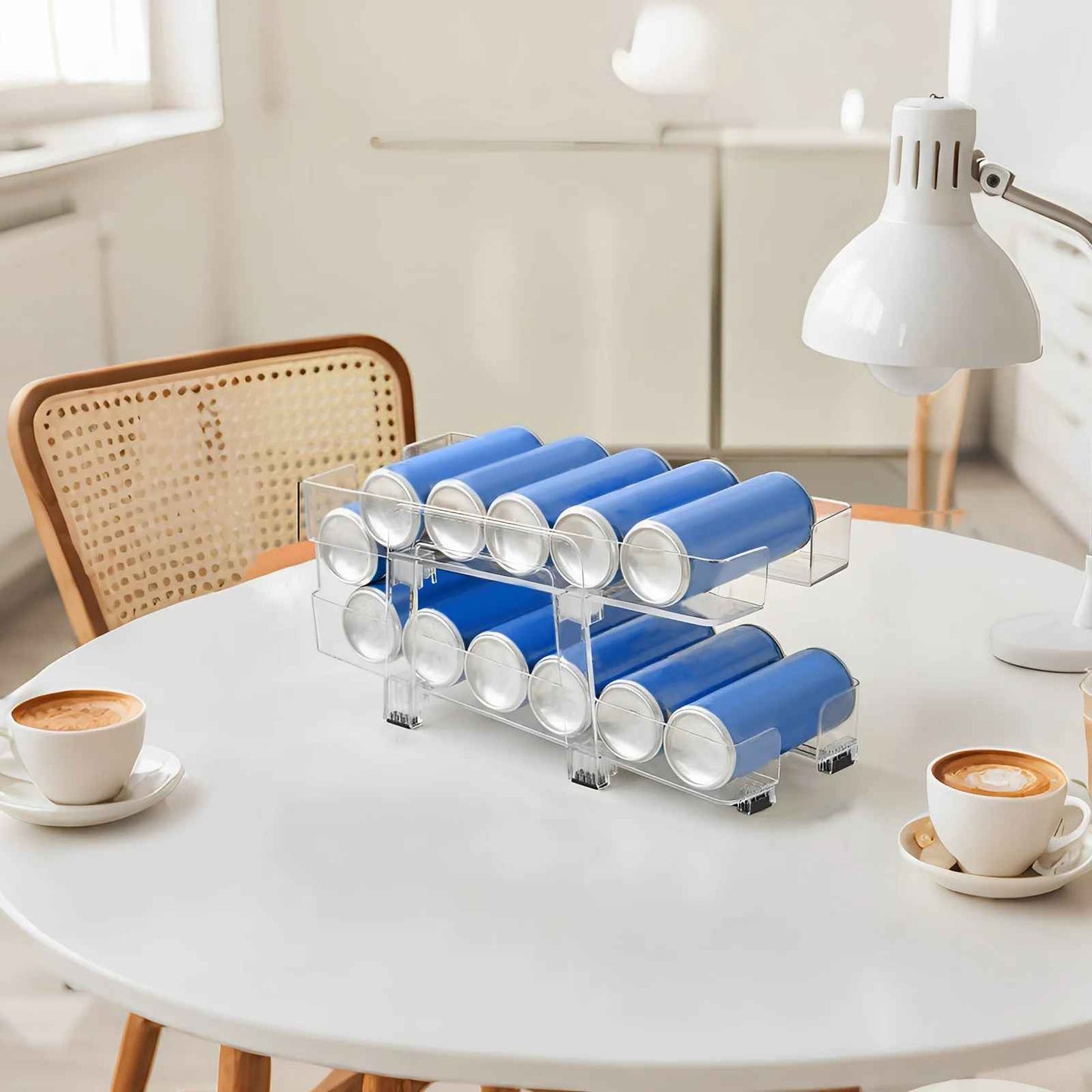 rangement canette frigo avec roulement