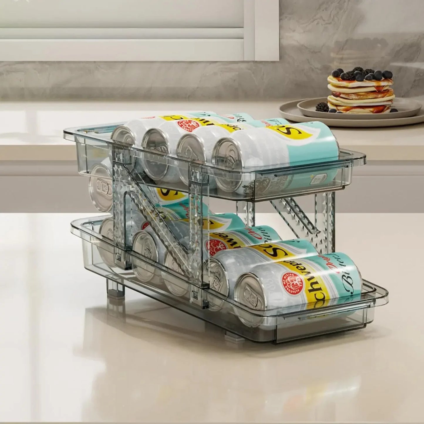 rangement canette frigo esthetique