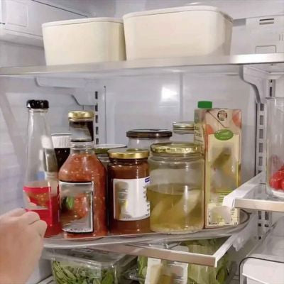 rangement canette frigo qui tourne