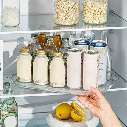 rangement canette frigo rotatif