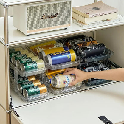 rangement canette frigo