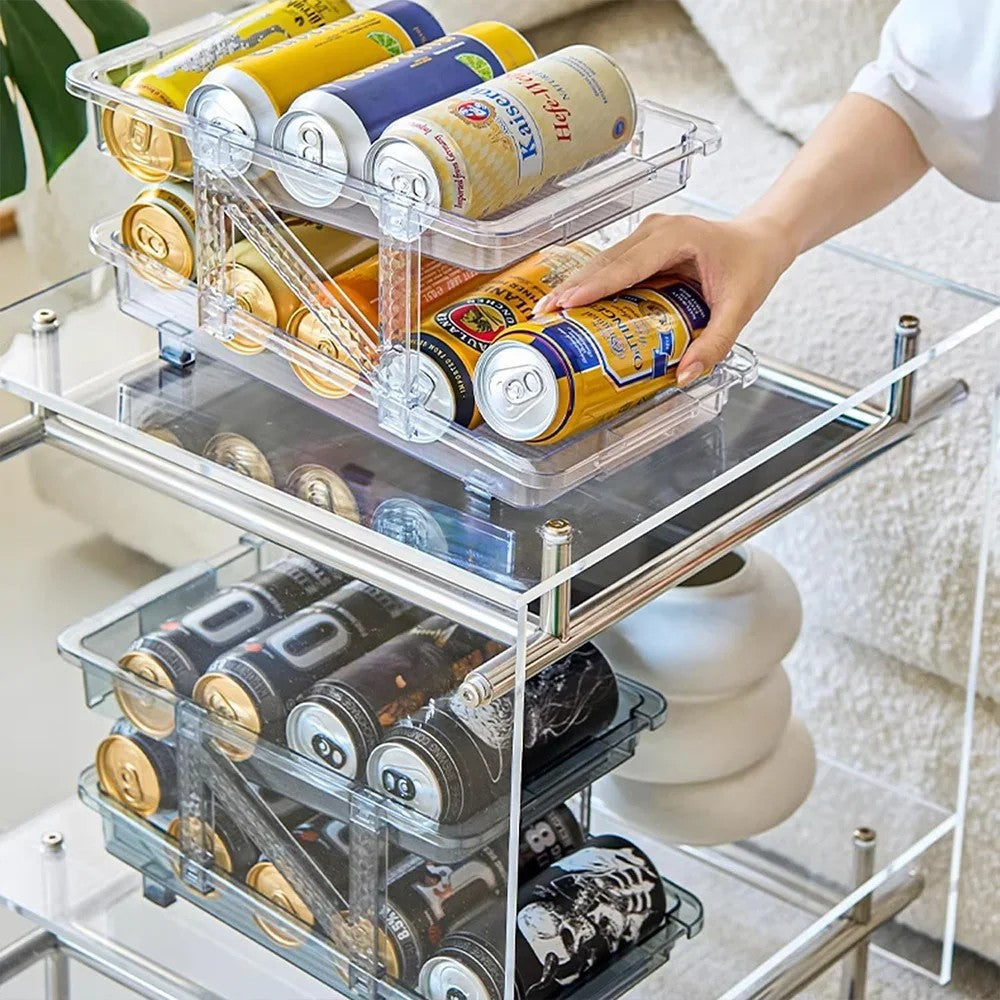 rangement canette frigo