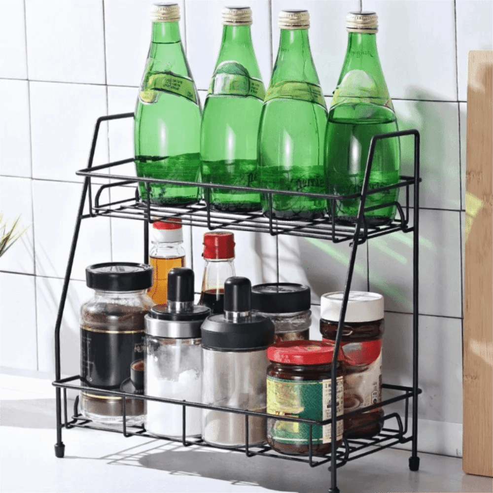 Rangement epice cuisine - Double niveau élégant - Cuisitrucs