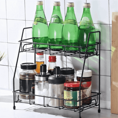Rangement epice cuisine - Double niveau élégant - Cuisitrucs