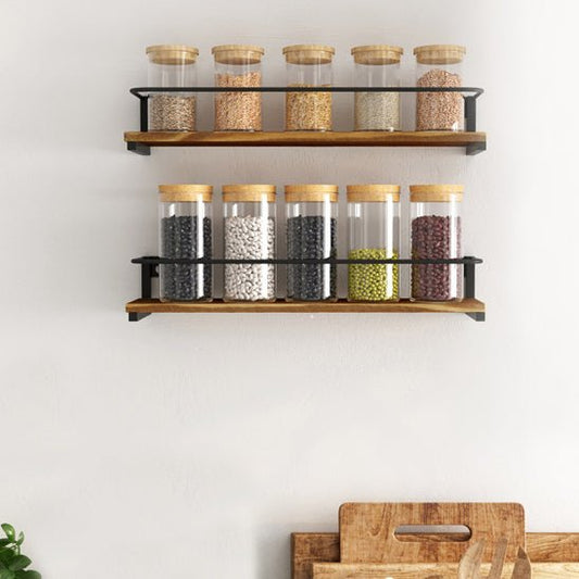 rangement epice cuisine etagere bois