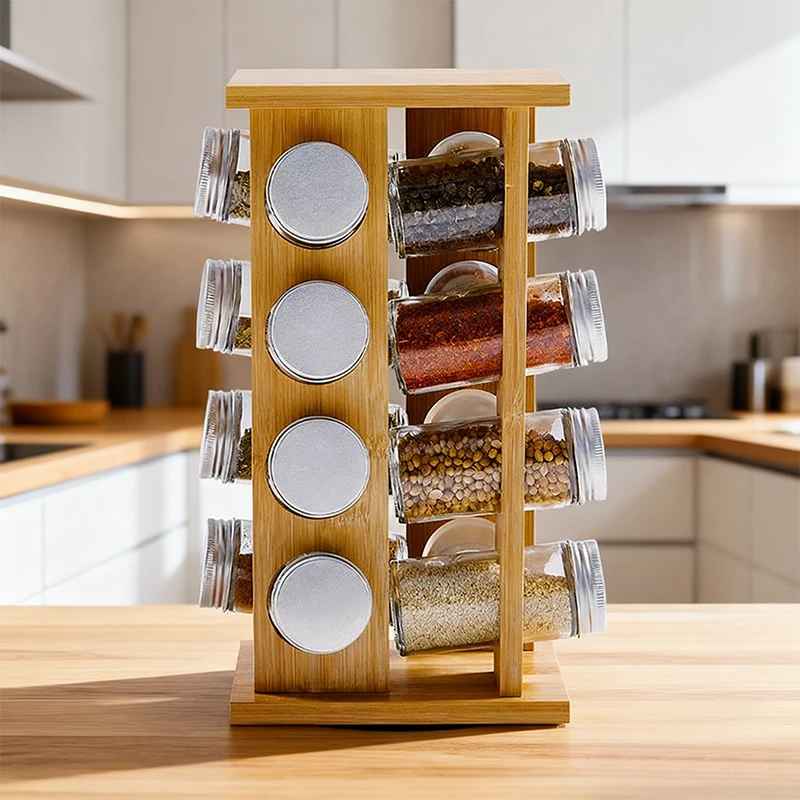 rangement epices bois esthetique