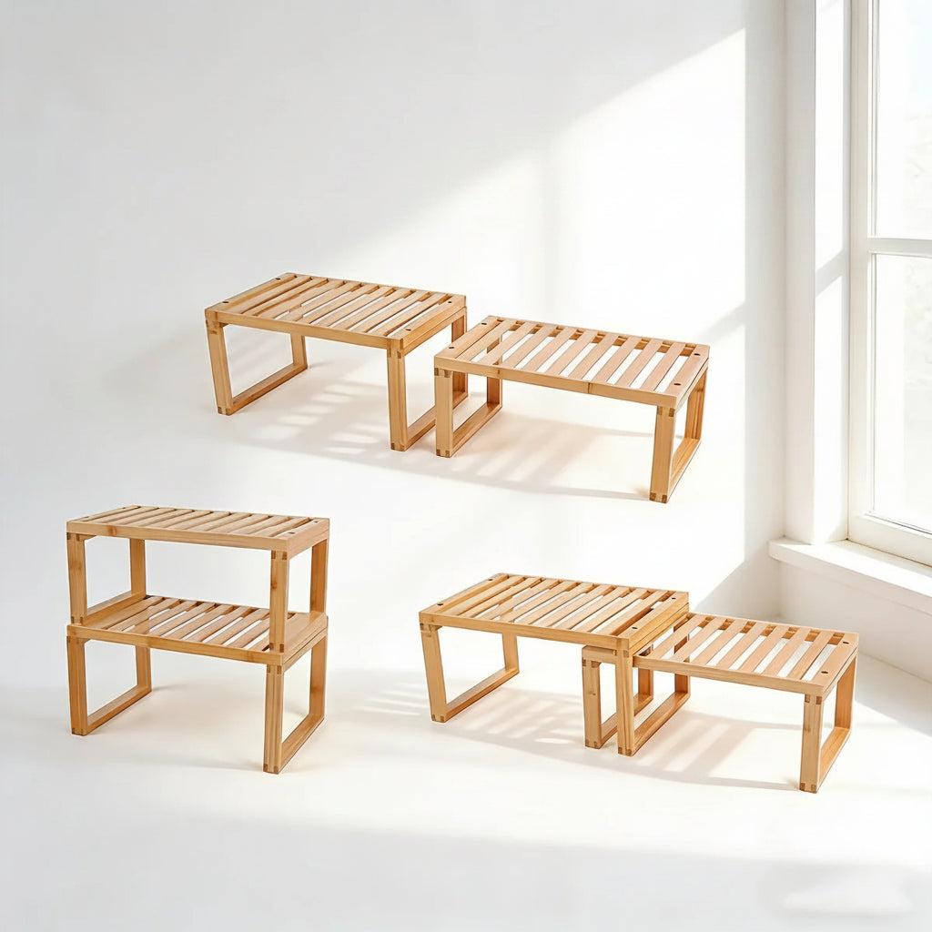 rangement epices bois lot de deux