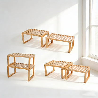 rangement epices bois lot de deux