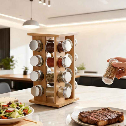 rangement epices bois pour pots
