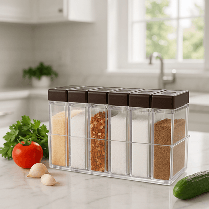 rangement epices bruns