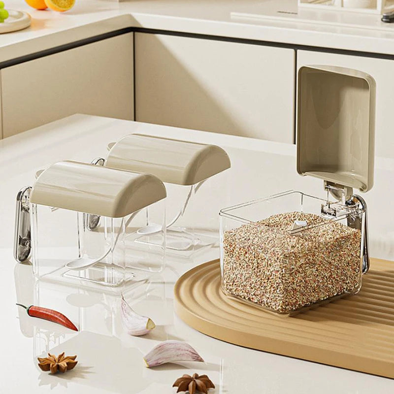 rangement epices tiroirs avec couvercle et cuillère