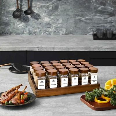 rangement epices tiroirs avec pots