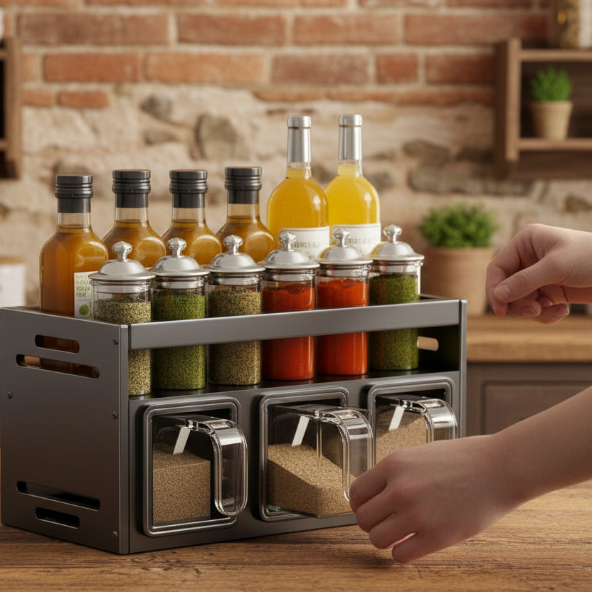 rangement epices tiroirs design