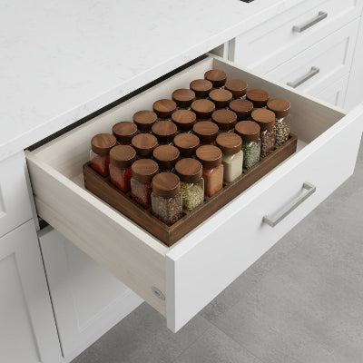 rangement epices tiroirs en bois