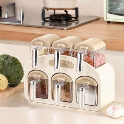 rangement epices tiroirs six pots