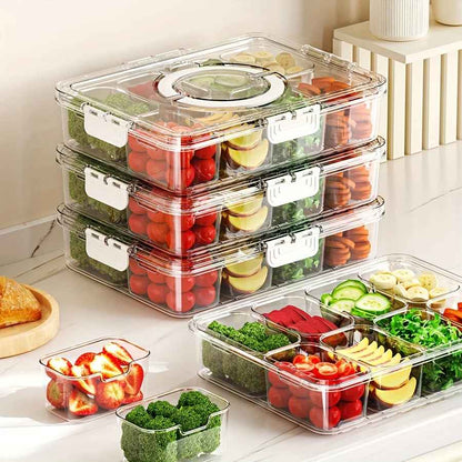 rangement frigo avec compartiments