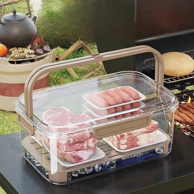 rangement frigo avec glace pour viande