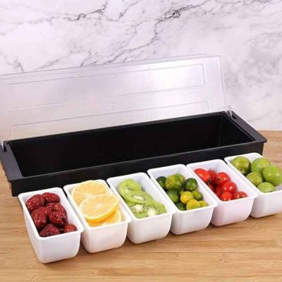 rangement frigo avec six pots