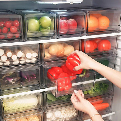 rangement frigo boite de rangement transparent