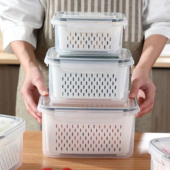 rangement frigo boite lot de trois