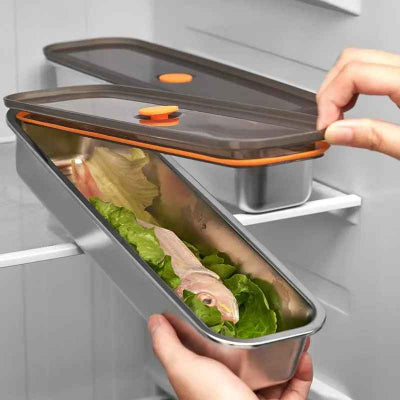 rangement frigo en acier