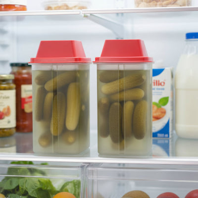 rangement frigo rouge